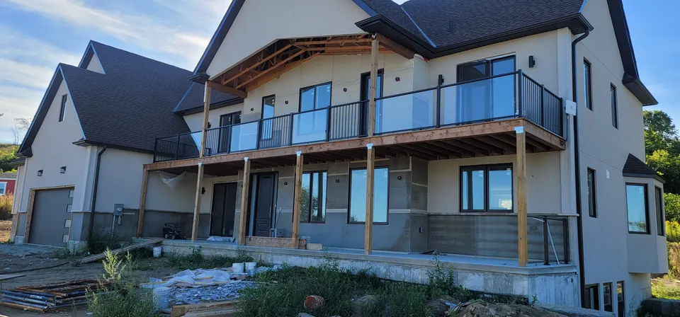 Finished new home with rear balconies, plumbed by GiftedHands